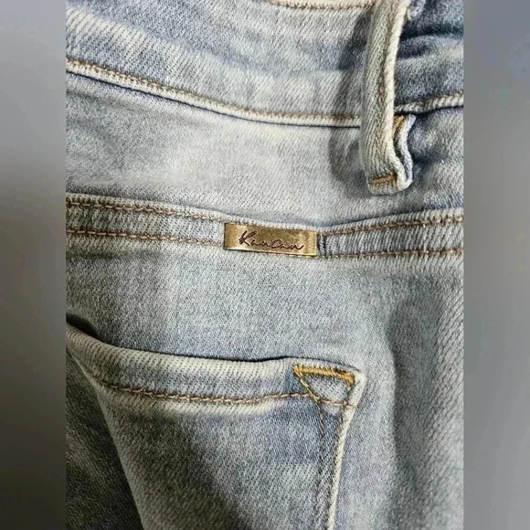 Kancan light wash distressed bottom jeans! - Picture 4 of 7